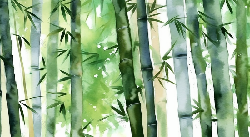 中国风水彩山竹林画,插画/手绘图,插画/手绘图库,插画/手绘图下载,插画/手绘